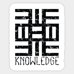 African Adinkra Sankofa Symbol "Knowledge" Black. Sticker